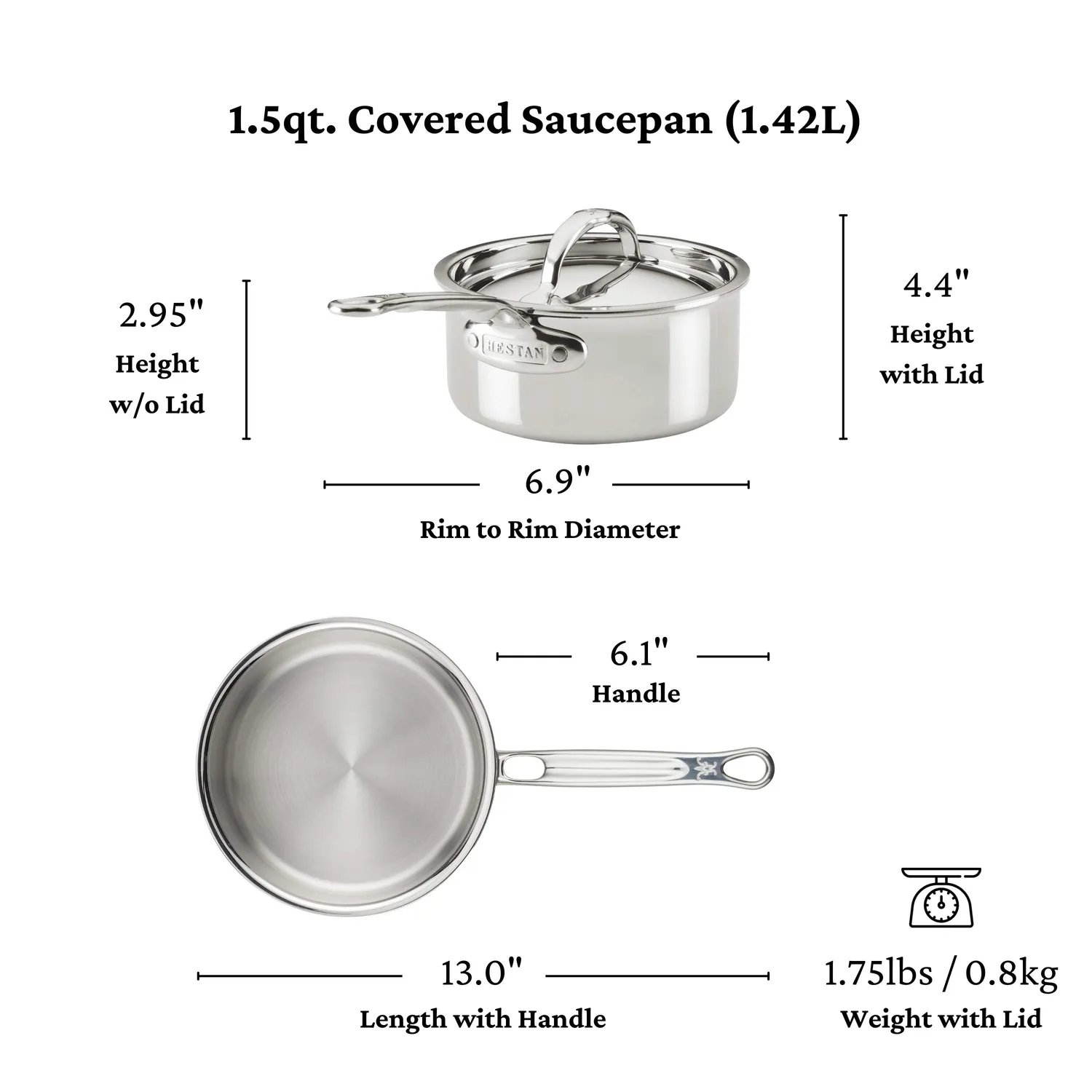 Hestan ProBond Luxe Stainless Steel 10-Piece Cookware Set
