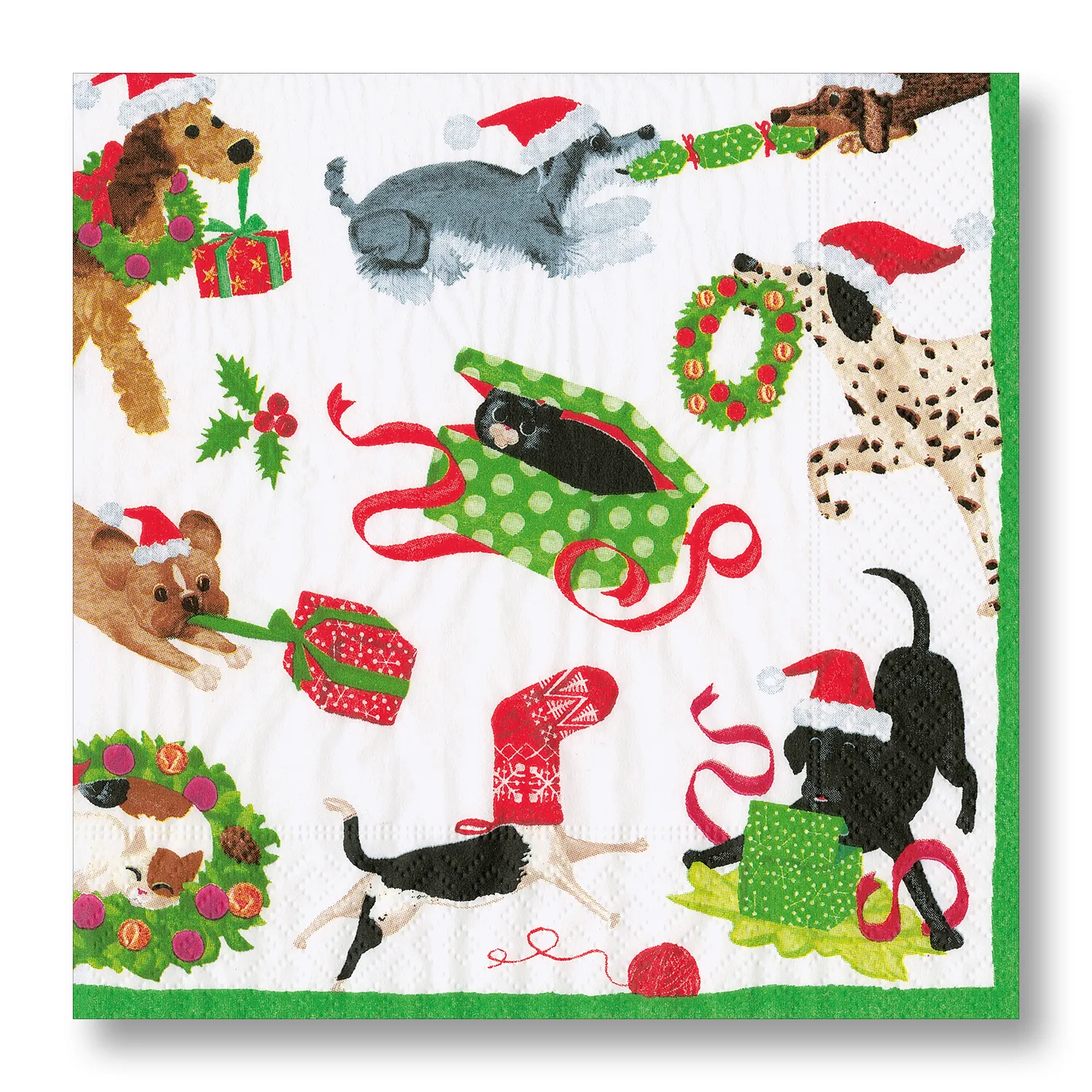 Caspari Mischief Pets Cocktail Napkins, Set of 20