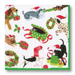 Caspari Mischief Pets Cocktail Napkins, Set of 20