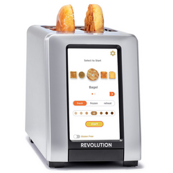 Revolution R270 2-Slice High-Speed Touchscreen Toaster It has many options for toasting various kinds of breads, rolls, bagels, and muffins