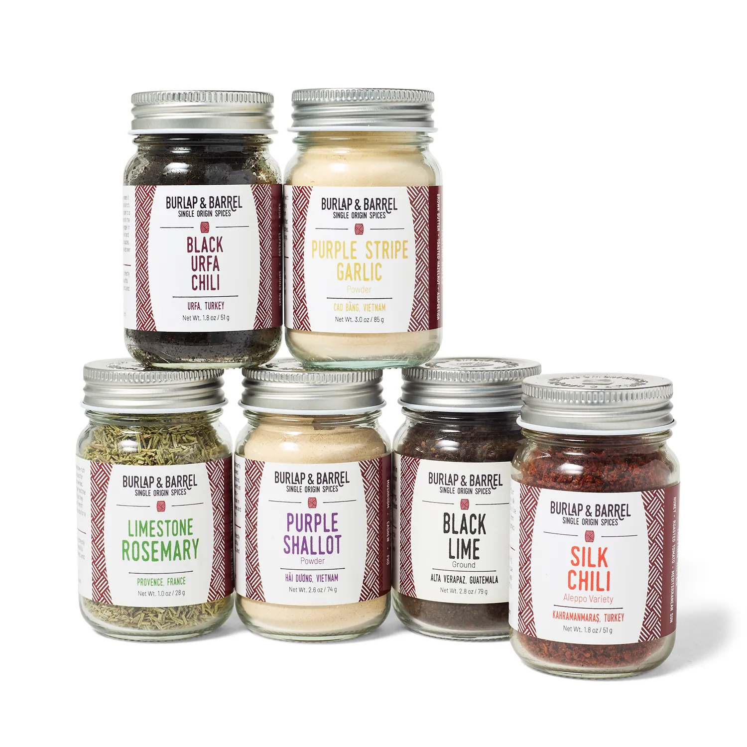 Burlap & Barrel Culinary Spice Set, Set of 6