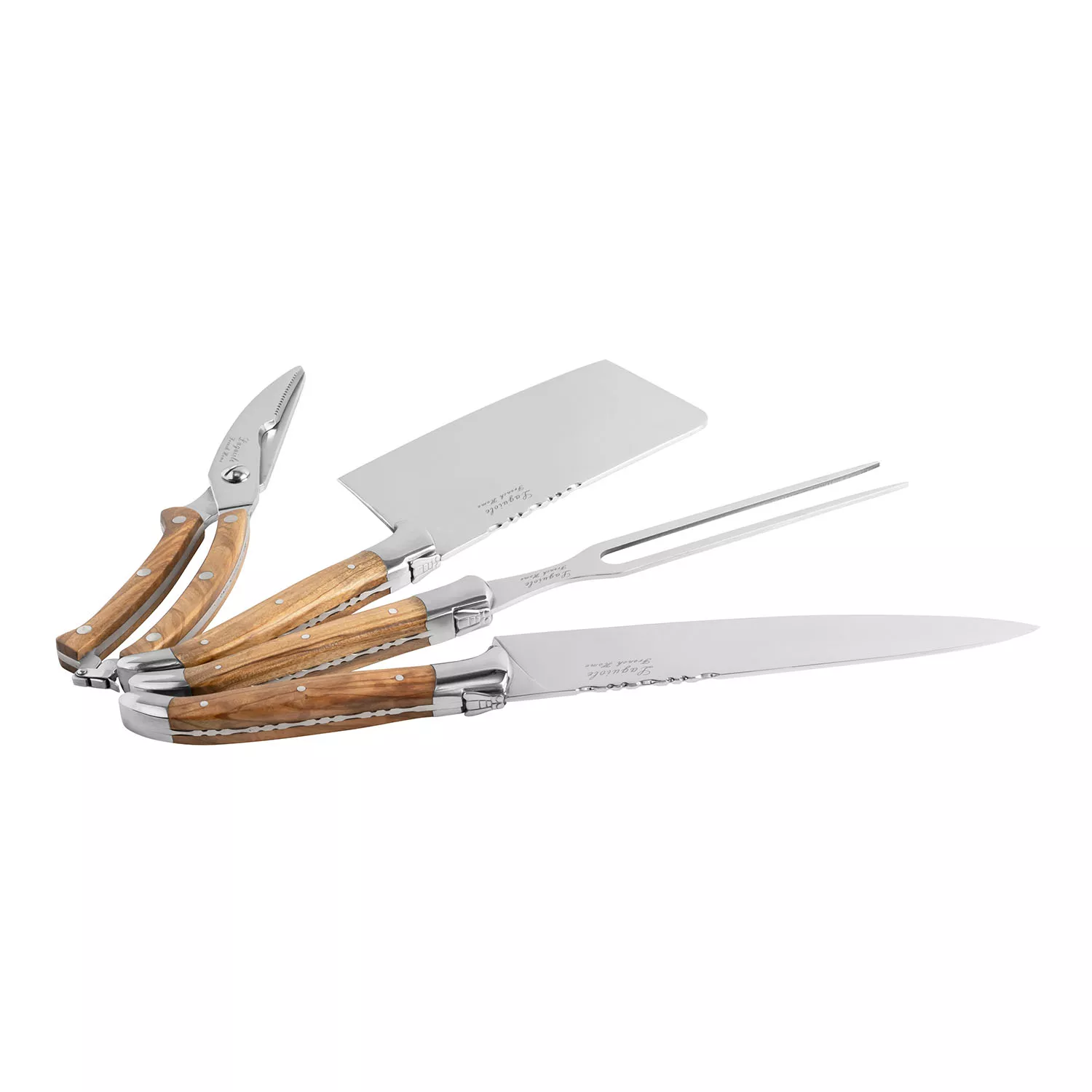 French Home Connoisseur Laguiole 4-Piece Professional Chef Knife Set