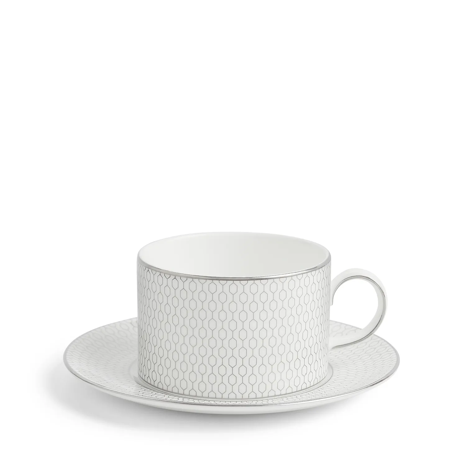 Wedgwood Gio Platinum Teacup & Saucer