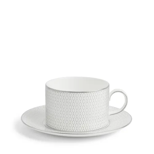 Wedgwood Gio Platinum Teacup & Saucer