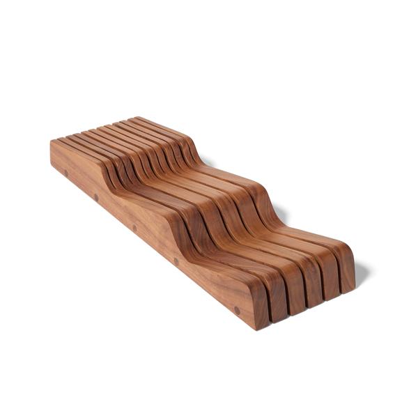 Sur La Table Walnut Drawer Knife Block
