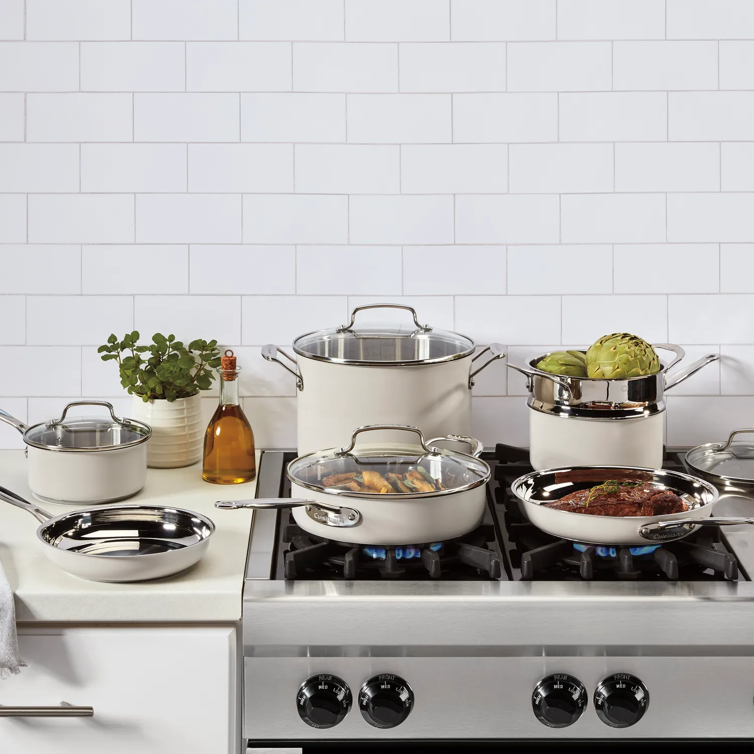 Cuisinart Chef's Classic Color Stainless Steel 11-Piece Cookware Set