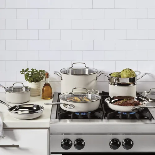 Cuisinart Chef's Classic Color Stainless Steel 11-Piece Cookware Set