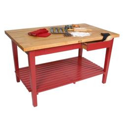 John Boos Maple Edge Grain Classic Country Work Table, 36"x24"x35"