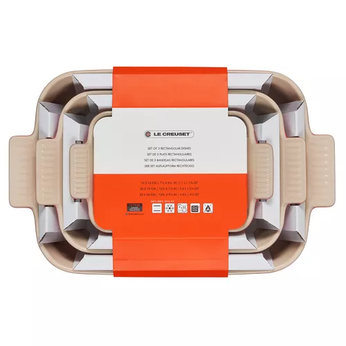 Le Creuset Heritage Stoneware 3-Piece Rectangular Baker Set