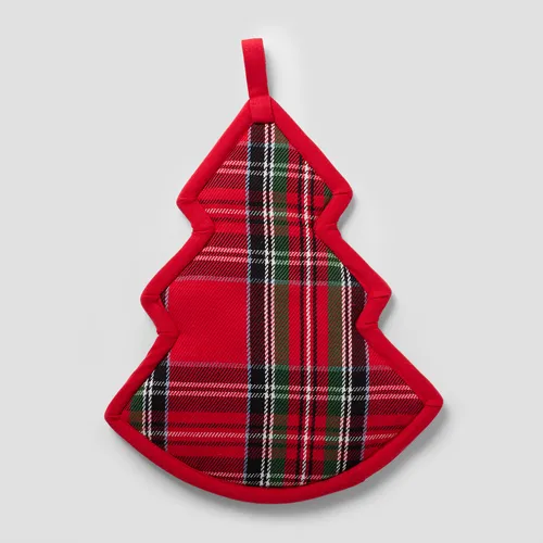 Sur la table Plaid Tree Pot Holder