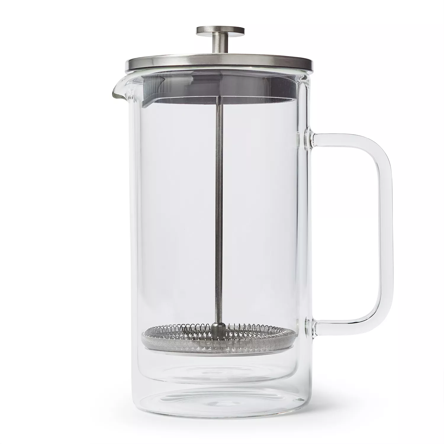 Double-Wall Stainless Steel French Press, 8 Cup, Black