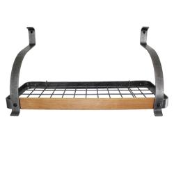 Enclume Decor Alder & Hammered Steel Bookshelf Wall Rack