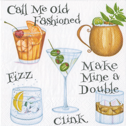 Caspari Cocktail Hour Cocktail Napkins, Set of 20 Really cute well made cocktail napkin and perfect for my Old Fashion fan