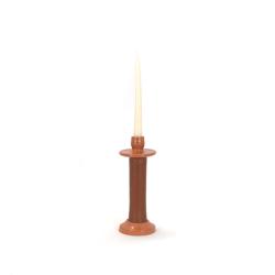Alcantara-Frederic Large Leather Wrapped Candle Holder
