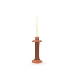 Alcantara-Frederic Large Leather Wrapped Candle Holder