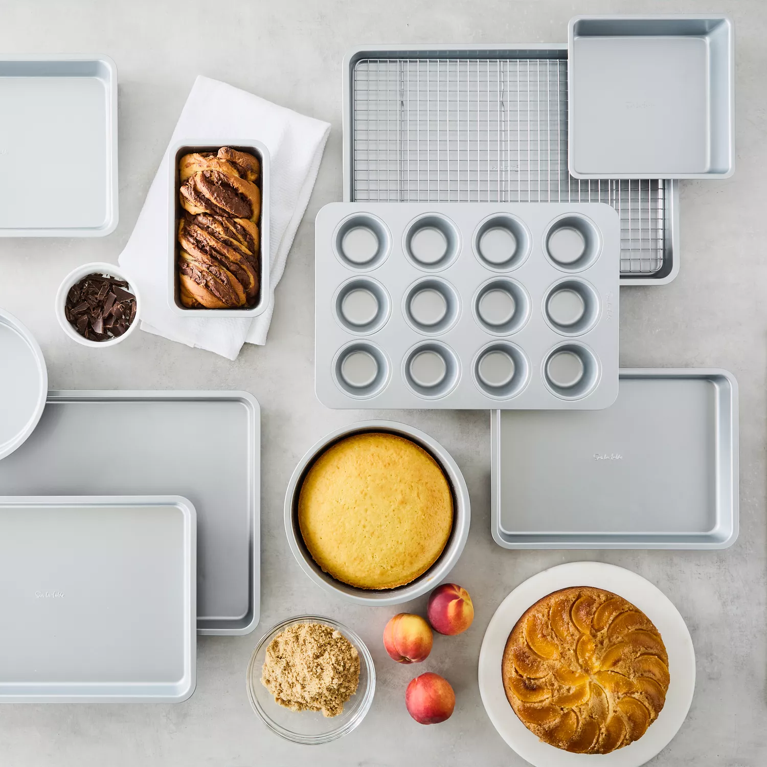 Sur La Table Signature Half Sheet Pan with Cooling & Baking Grid, Aluminum