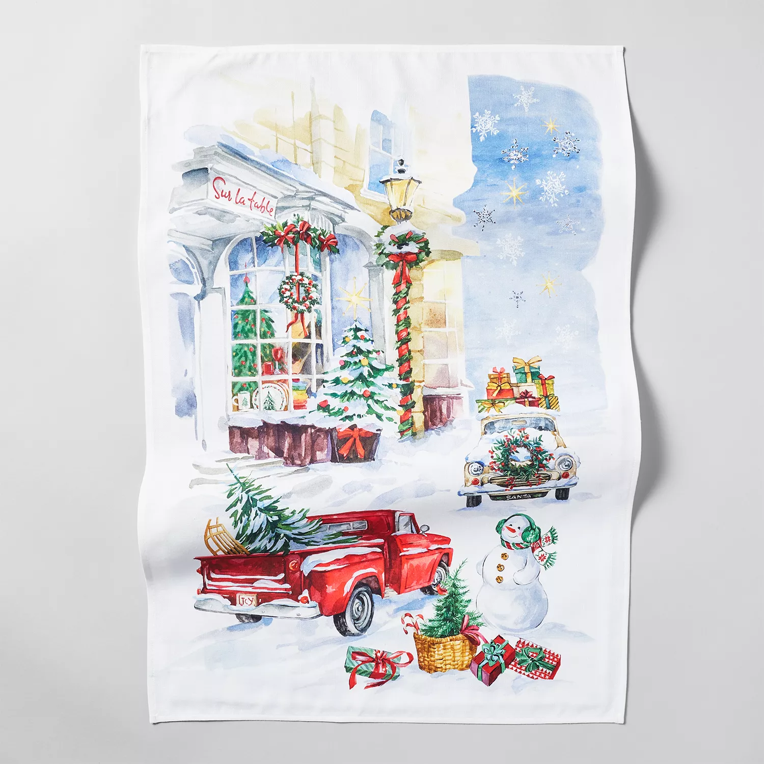 Sur La Table Snowy Village Kitchen Towel