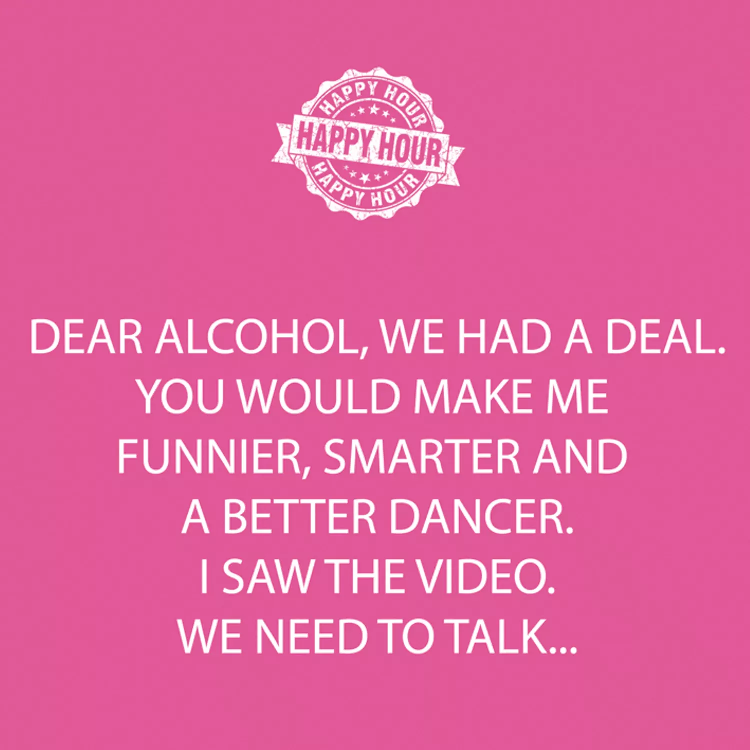 &#8220;Dear Alcohol&#8221; Paper Cocktail Napkins