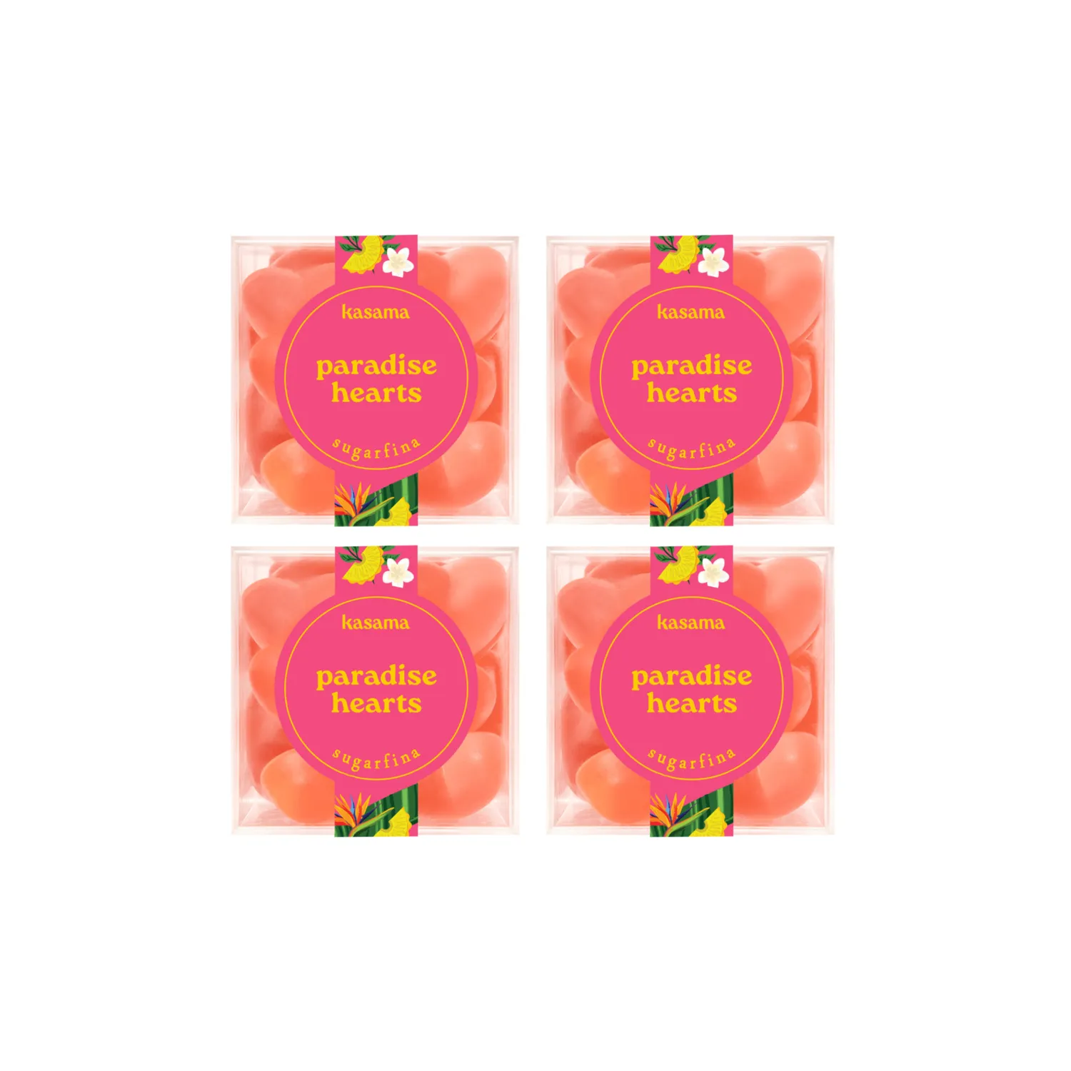 Sugarfina Paradise Heart Jellies, Set of 4