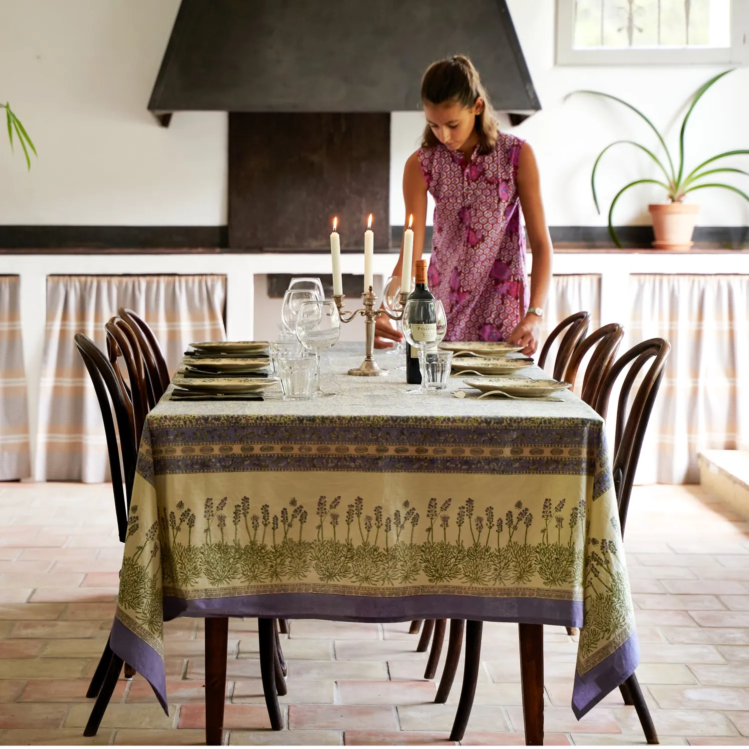 Couleur Nature Lavender Tablecloth