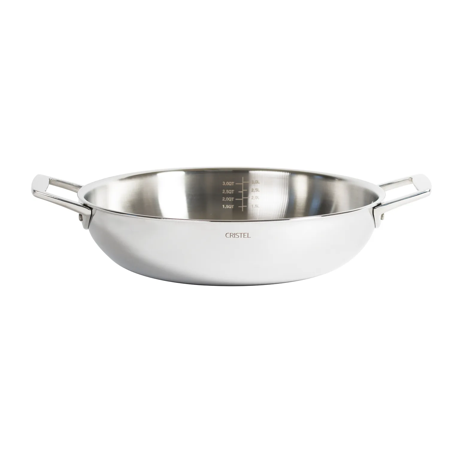 Cristel Castel'Pro Ultraply 5-Ply Stainless Steel Double Handle Deep Skillet