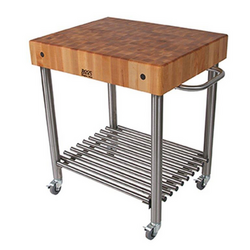 John Boos Maple End Grain 5" Thick Butcher Block Table, 30"x24"x35.5"