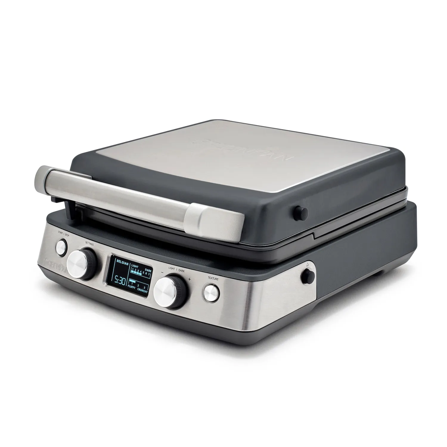 GreenPan 4-Square Waffle Maker with Removable Plates