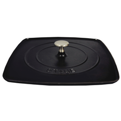 Staub Black Grill Press I put this in the oven while I