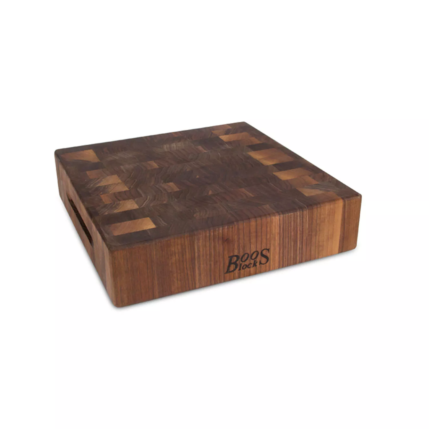 Maple Round Chopping Block with Metal Handles 3 Thick (Handle Boards)