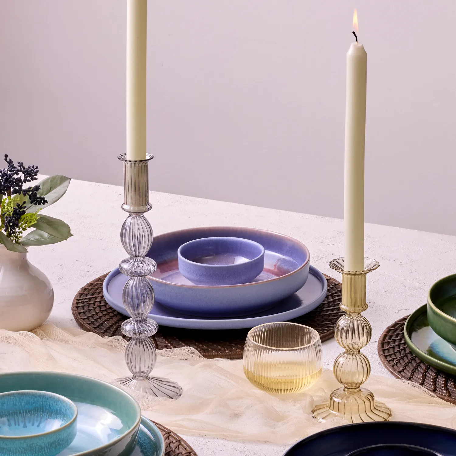 Sur La Table Lucent Reactive Glaze Dinner Plate