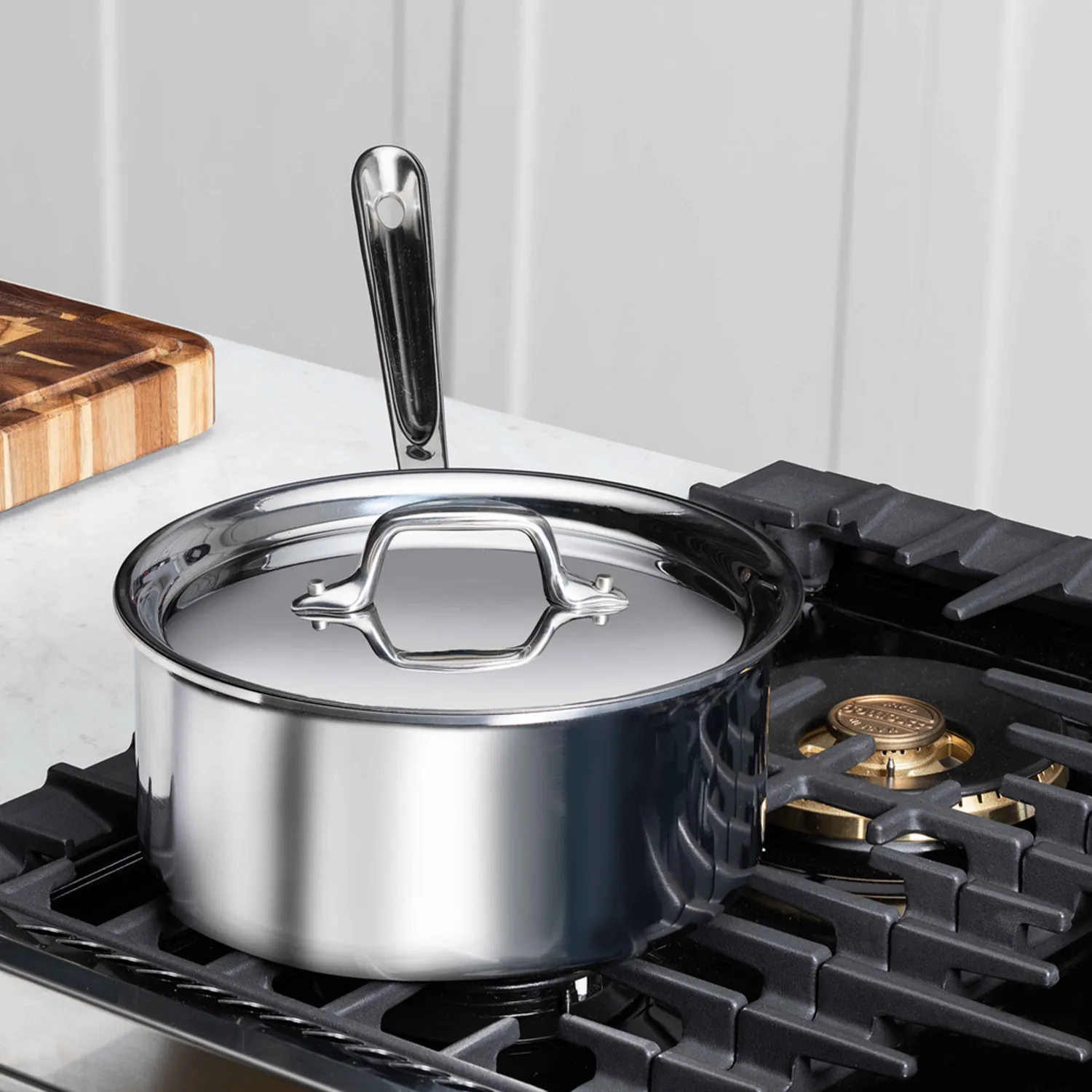 All-Clad D3 Stainless Steel Saucepan with Lid