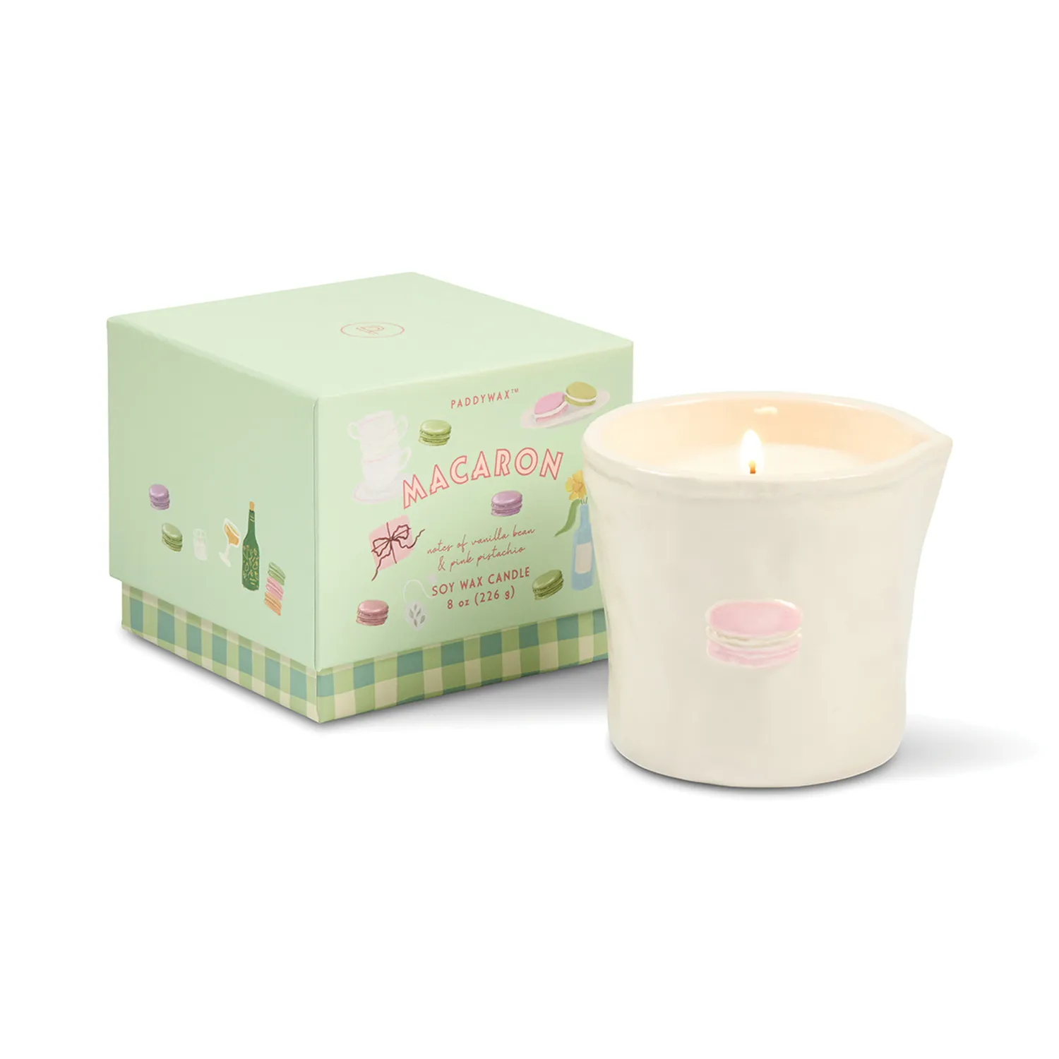 Paddywax Ceramic Macaron Candle