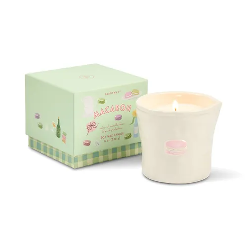 Paddywax Ceramic Macaron Candle