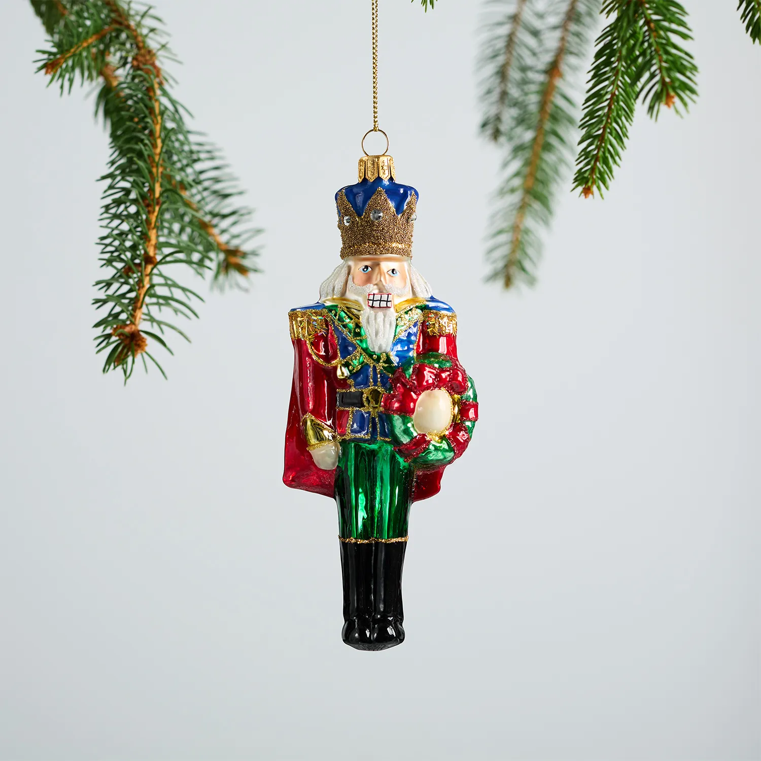 Sur La Table Nutcracker Glass Ornament, 6.3"