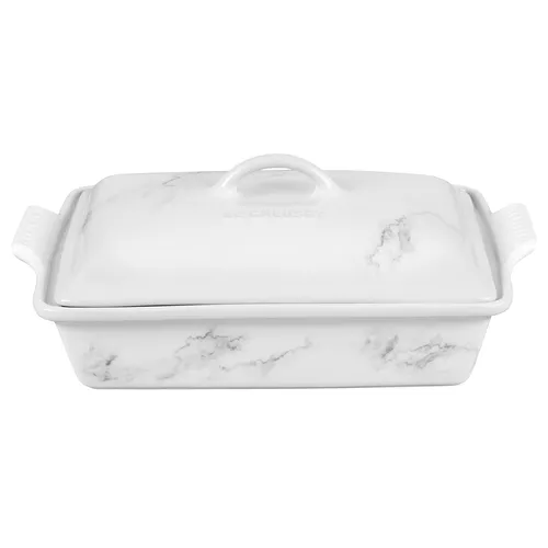 Le Creuset Heritage Marble Covered Baker, 4 qt.