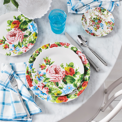 Rose Garden Dinnerware by April Cornell, Set of 12