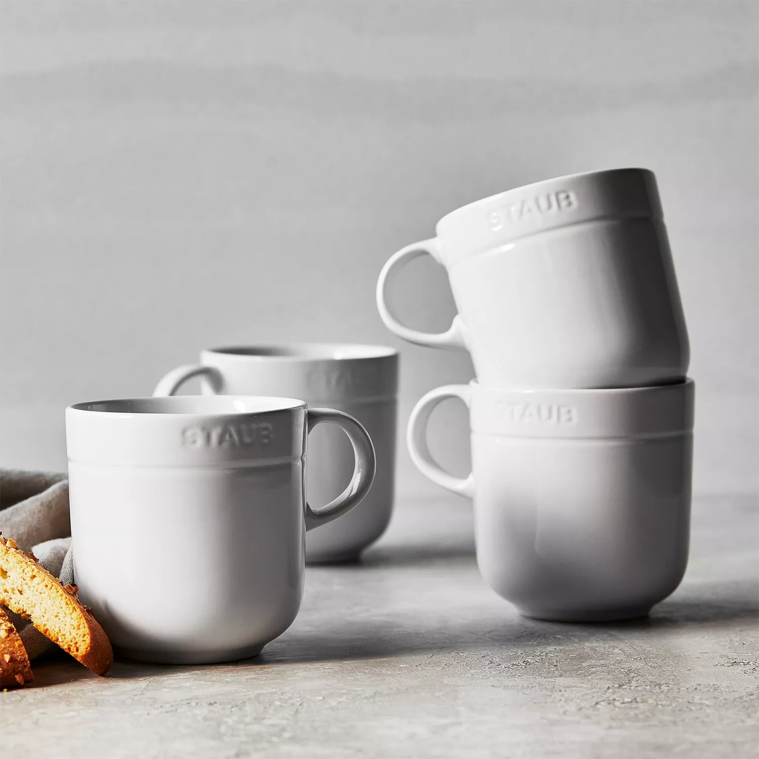 Le Creuset Set of 4 Stoneware Mugs - White