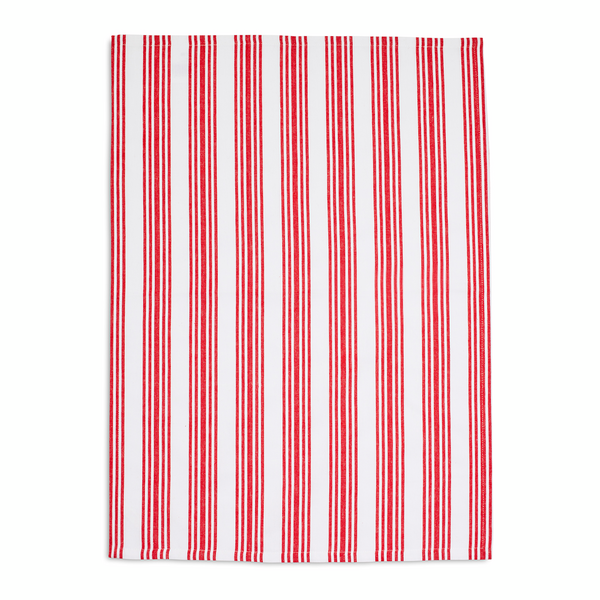 Coral Striped Kitchen Towel, 28&#34; x 20&#34;