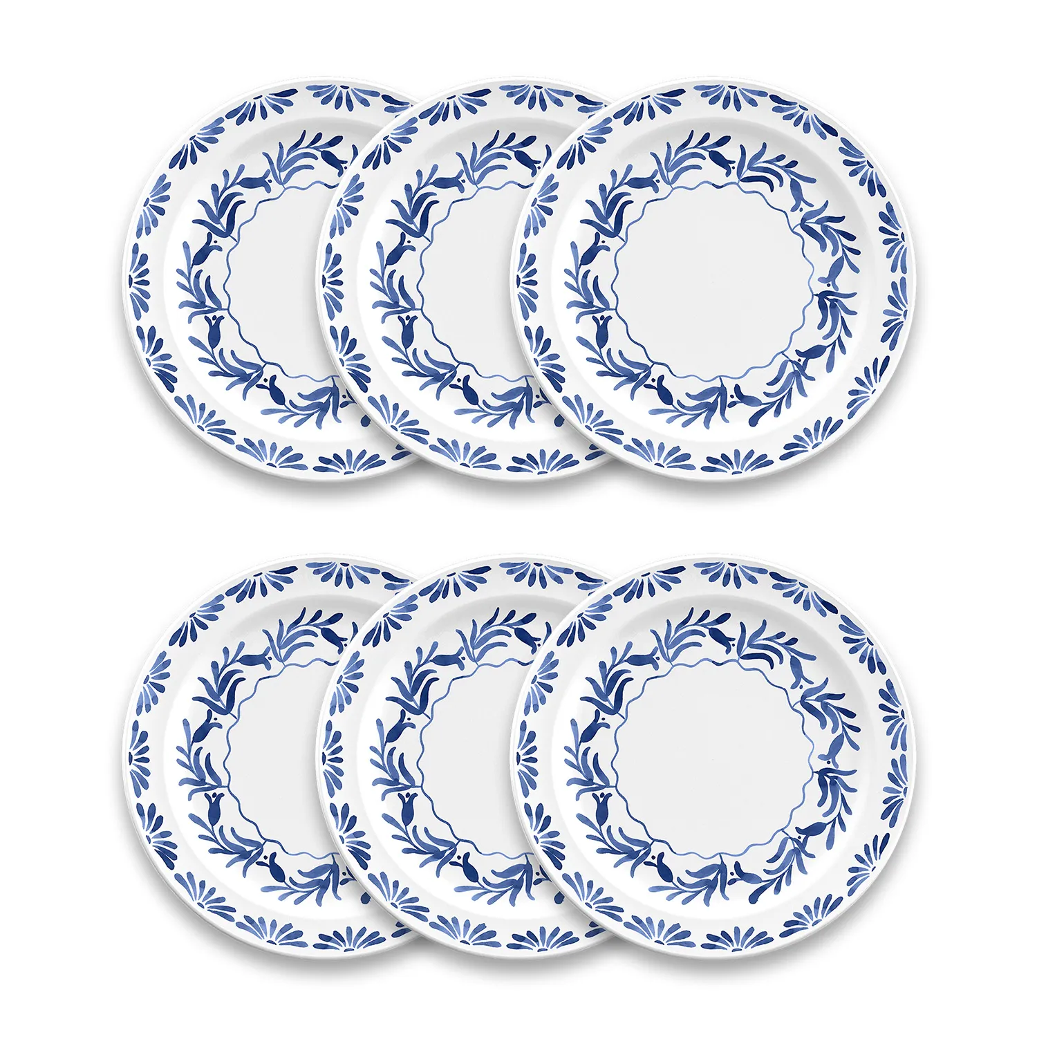 Tar Hong Lemon Orchard Melamine Dinner Plates, Set of 6