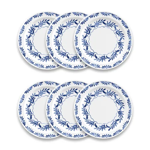 Tar Hong Lemon Orchard Melamine Dinner Plates, Set of 6