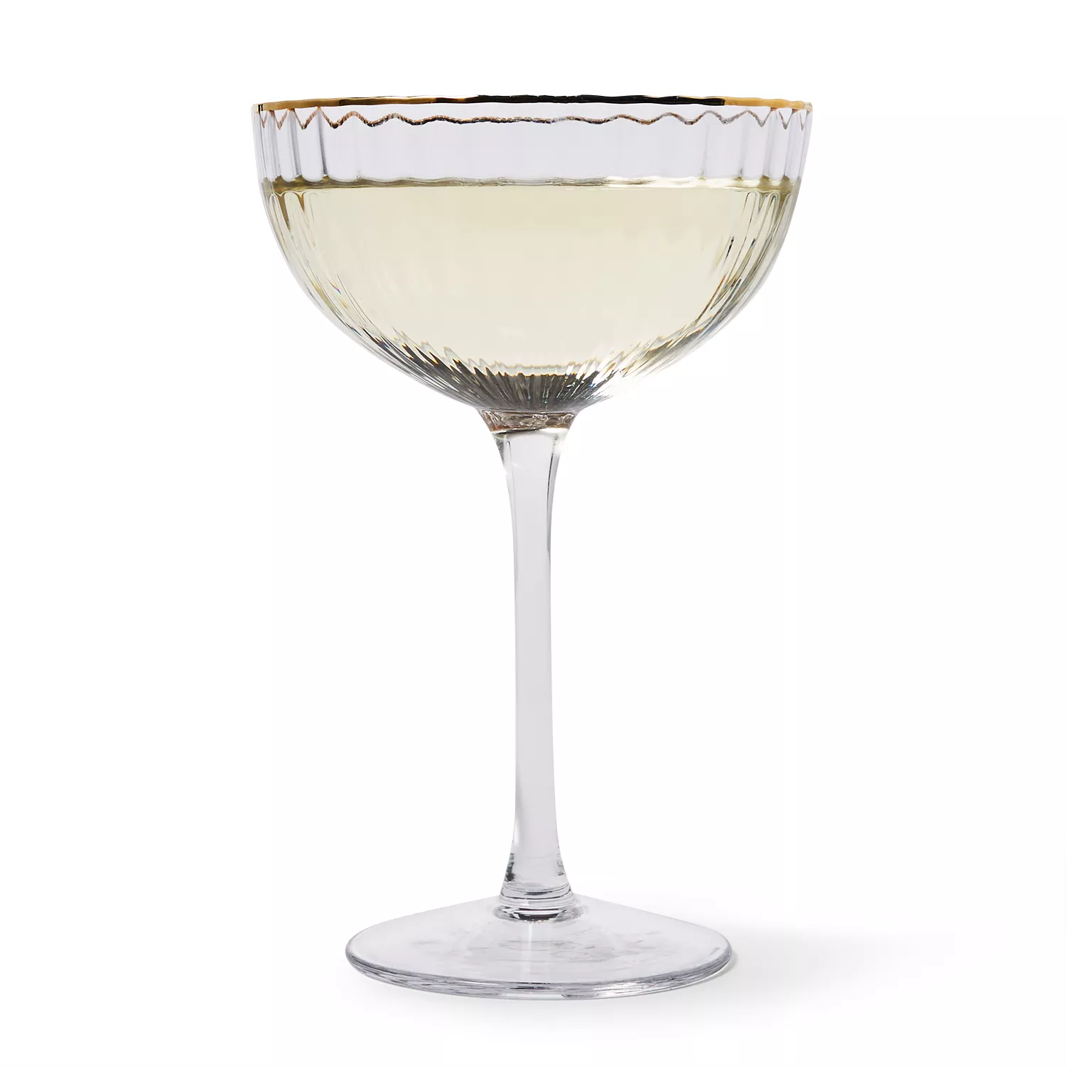 Sur La Table Gold Rim Coupe Glasses