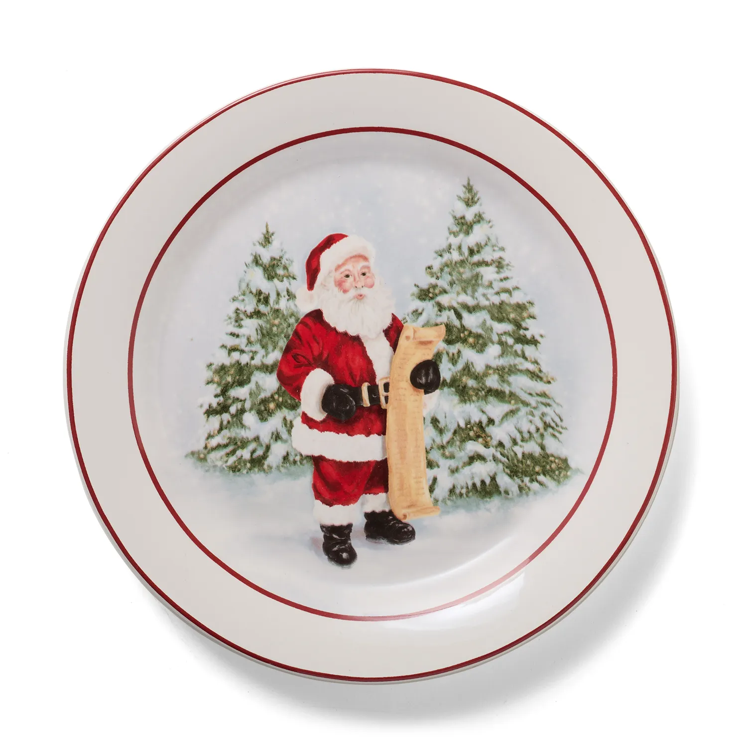 Sur la table Vintage Christmas Salad Plate