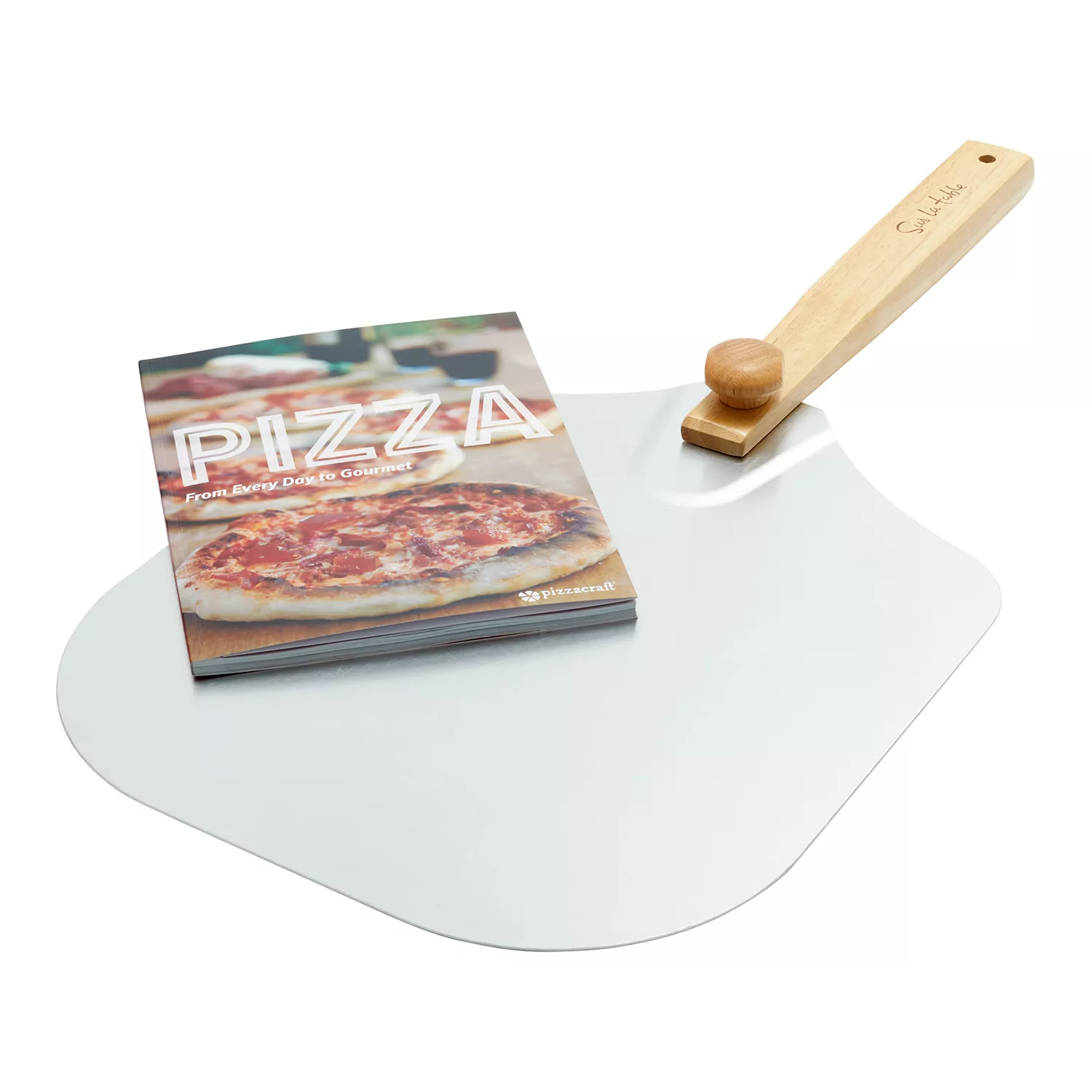 Sur La Table Folding Pizza Peel and Recipe Book Set