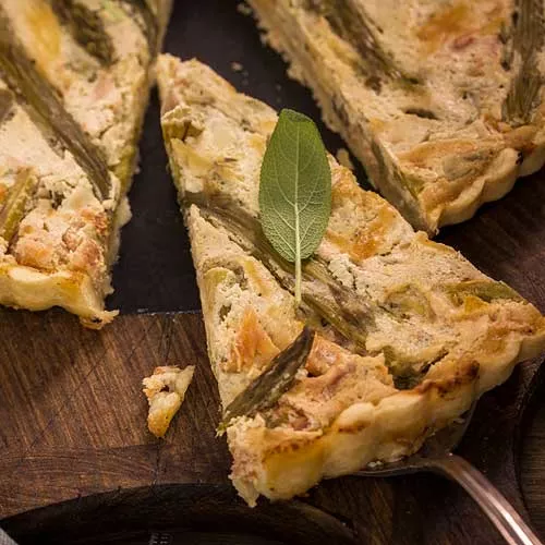 Asparagus-Goat Cheese Tart with Basil