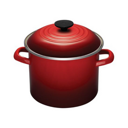 Le Creuset Cerise Enameled Steel Stockpot, 6 qt. I love this stockpot!