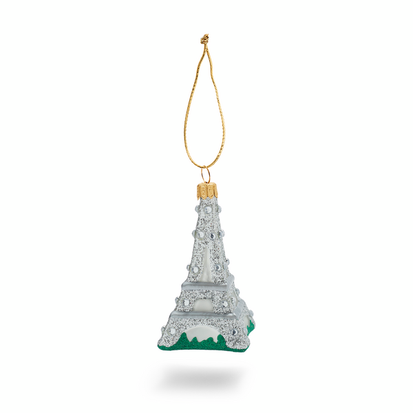 Eiffel Tower Glass Ornament