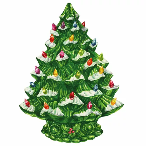 Hester & Cook Christmas Tree Paper Placemats, Set of 12