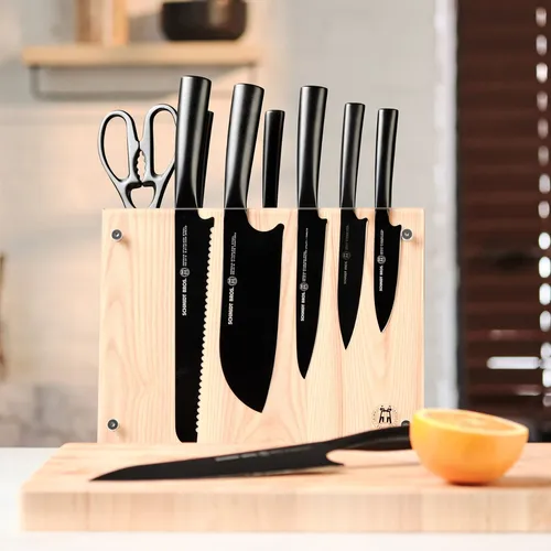 Schmidt Brothers Jet Black 14-Piece Knife Block Set