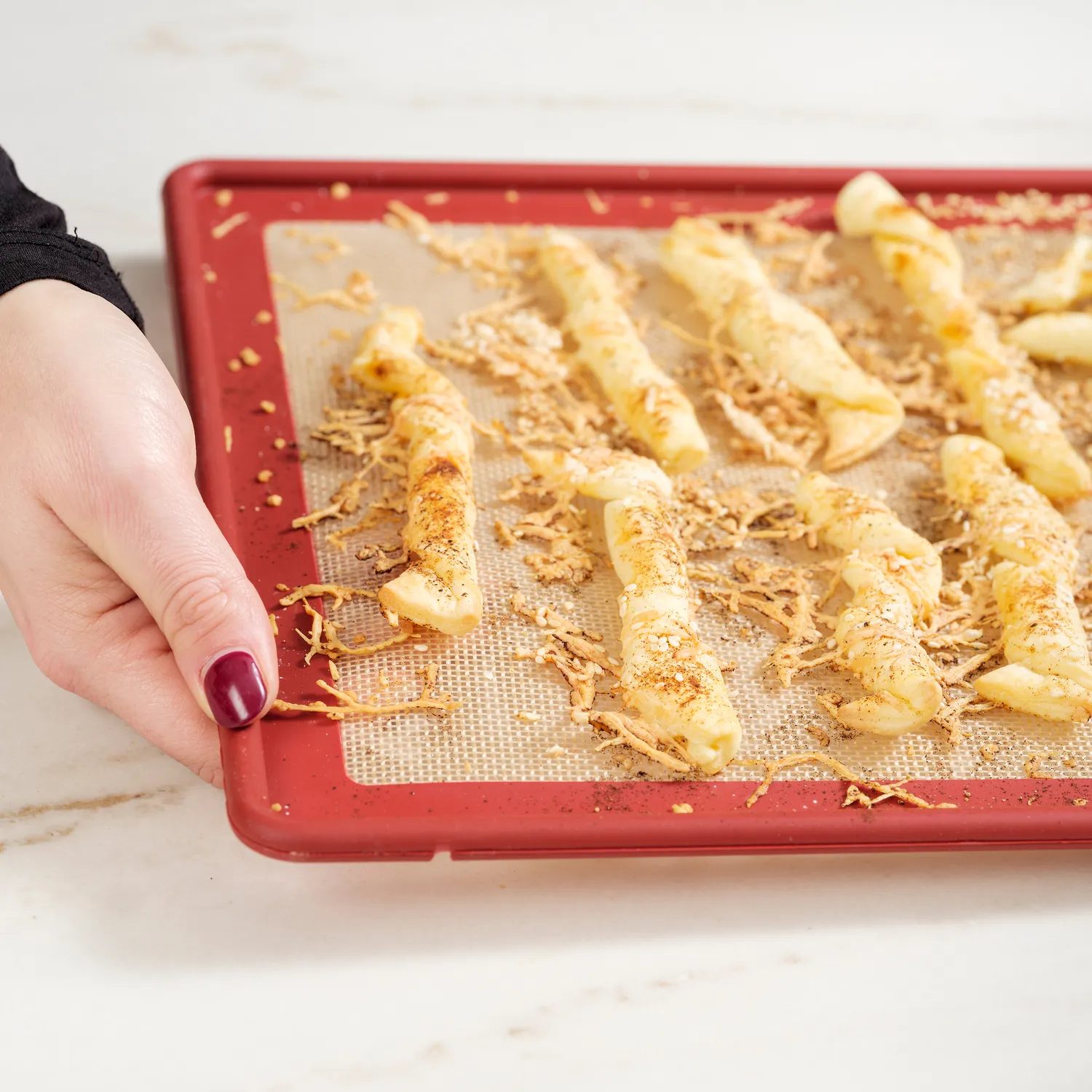 NoStik Edged Reinforced Silicone Full-Size Baking Mat