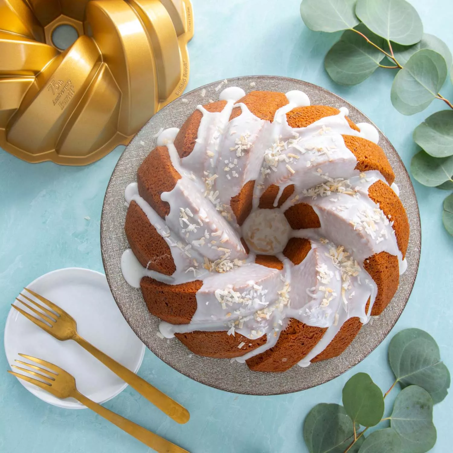 70th Anniversary Cinnamon Swirl and Toasted Pecan Bundt - Nordic Ware